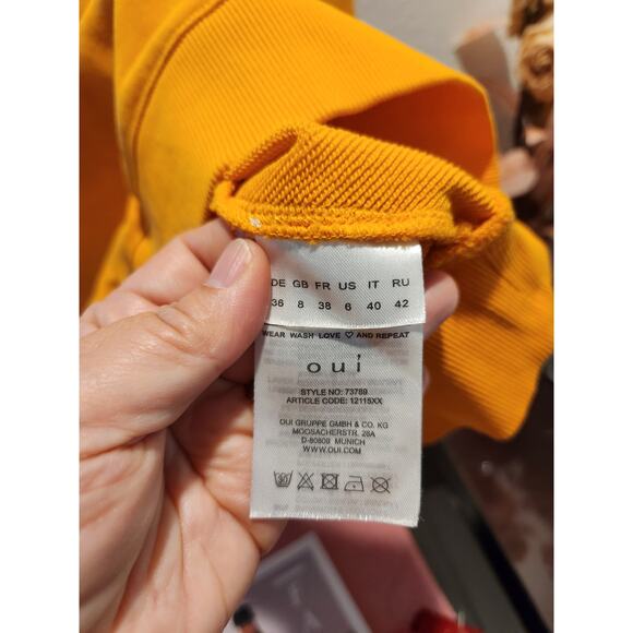 Oui "The Art of Doing Nada" Yellow Hoodie - Size S - Picture 5 of 8